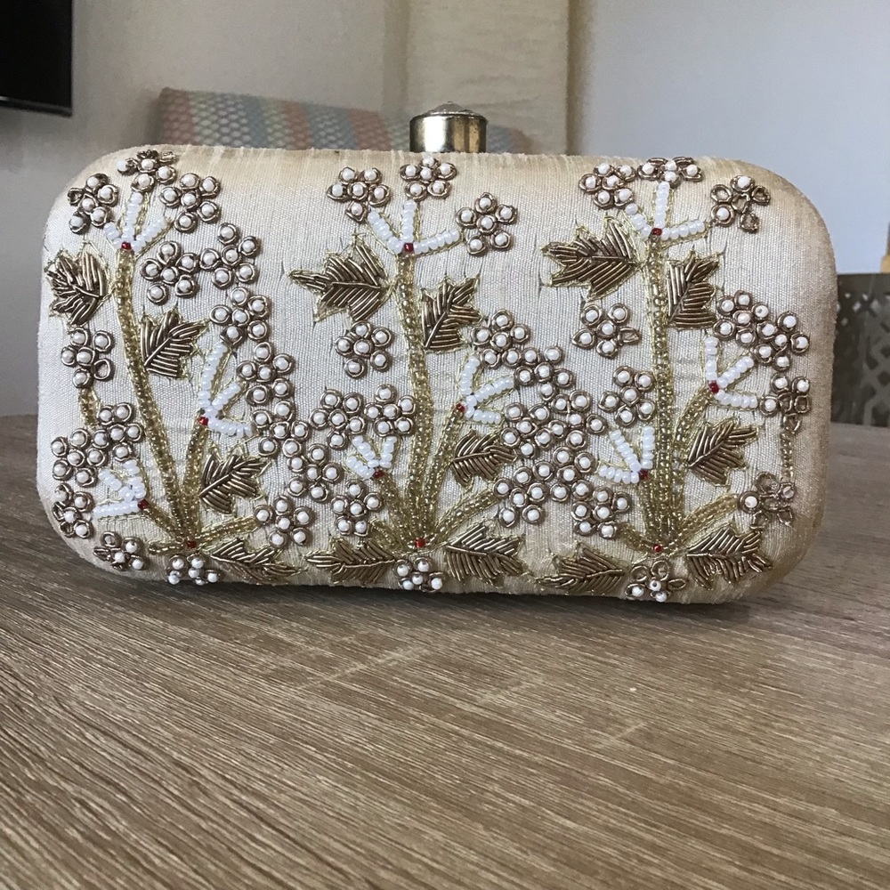 Golden Studded Clutch